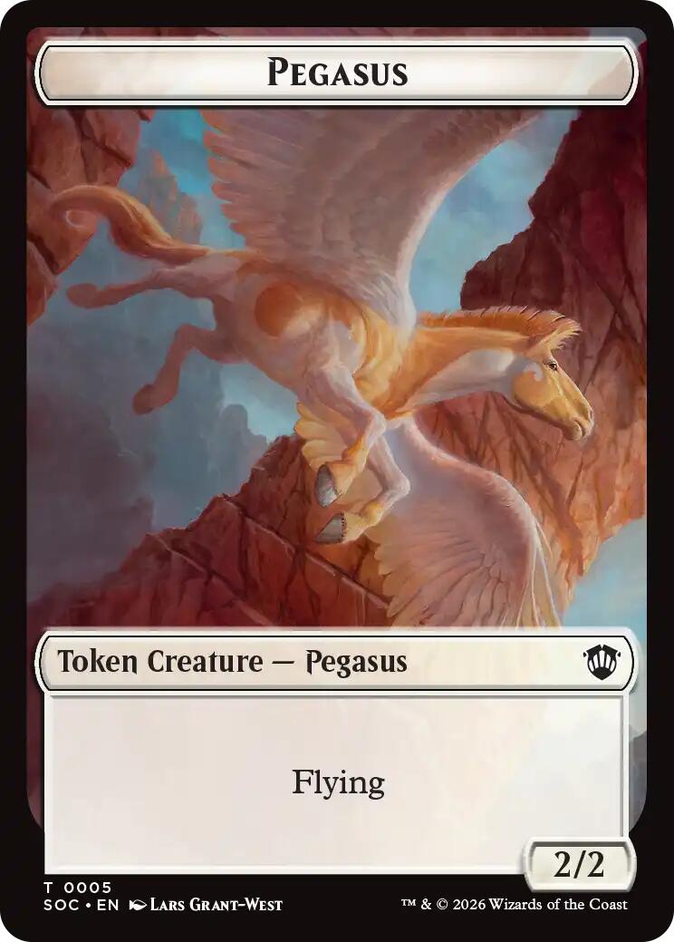 Pegasus // Inkling (0022) Double-Sided Token [Secrets of Strixhaven Commander Tokens] | Game Master's Emporium (The New GME)