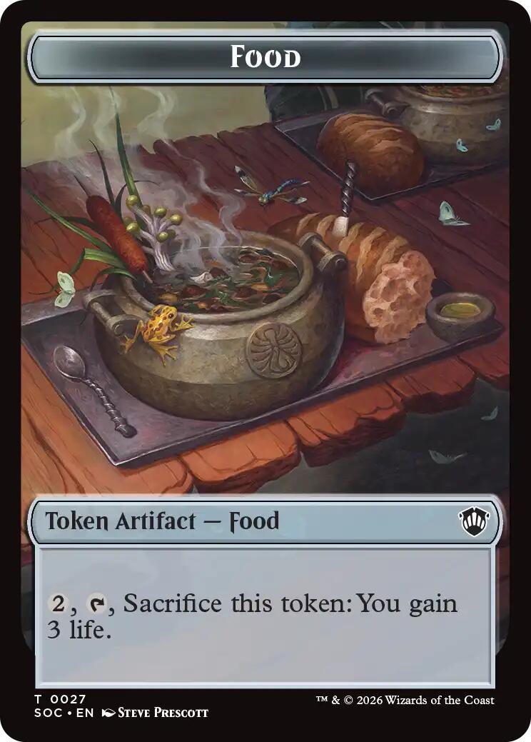 Food // Frog Lizard Double-Sided Token [Secrets of Strixhaven Commander Tokens] | Game Master's Emporium (The New GME)