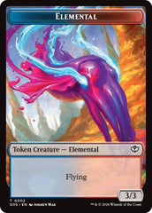 Dragon Illusion // Elemental (0002) Double-Sided Token [Secrets of Strixhaven Commander Tokens] | Game Master's Emporium (The New GME)