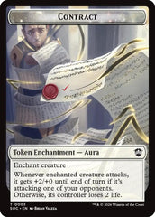 Contract // Pegasus Double-Sided Token [Secrets of Strixhaven Commander Tokens] | Game Master's Emporium (The New GME)