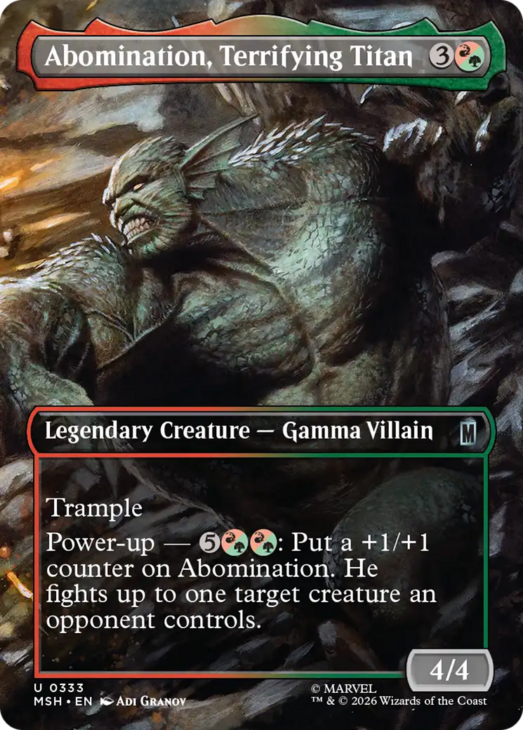 Abomination, Terrifying Titan (Borderless) [Marvel Super Heroes] | Game Master's Emporium (The New GME)