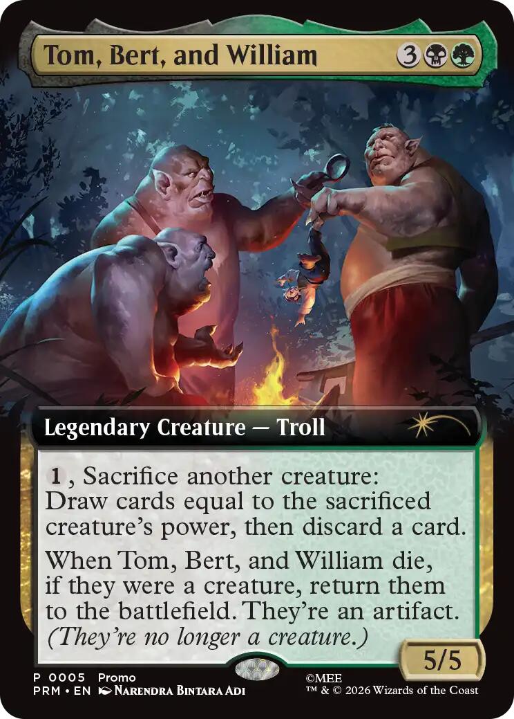 Tom, Bert, and William (Extended Art) [Media Promos] | Game Master's Emporium (The New GME)