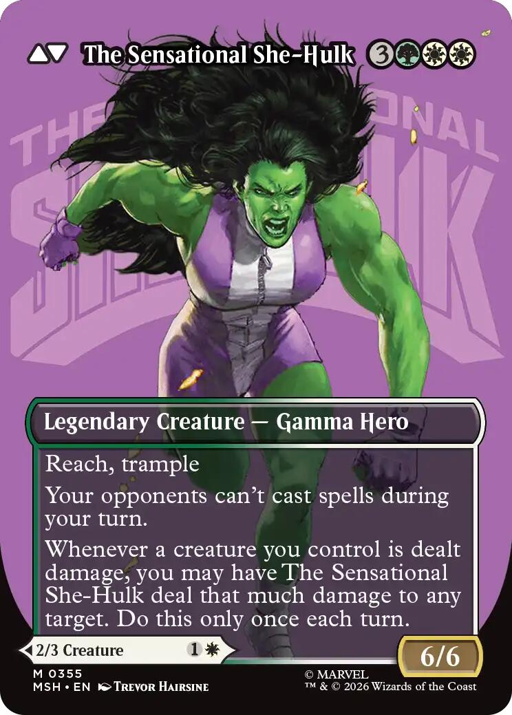 Jennifer Walters // The Sensational She-Hulk (Borderless) (0355) [Marvel Super Heroes] | Game Master's Emporium (The New GME)