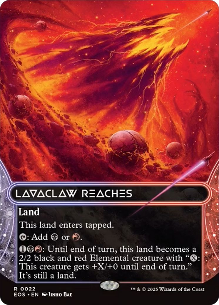 Lavaclaw Reaches (0022) (Borderless) [Edge of Eternities: Stellar Sights] | Game Master's Emporium (The New GME)