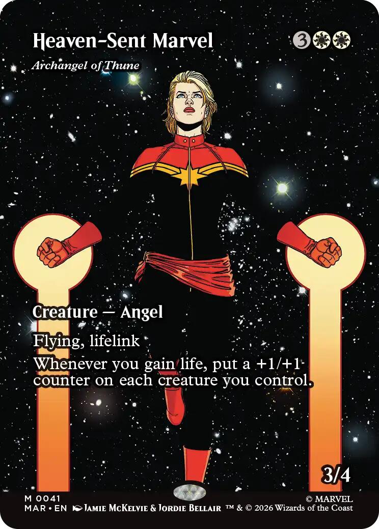 Heaven-Sent Marvel - Archangel of Thune (Borderless) [Marvel Universe: Eternal-Legal] | Game Master's Emporium (The New GME)