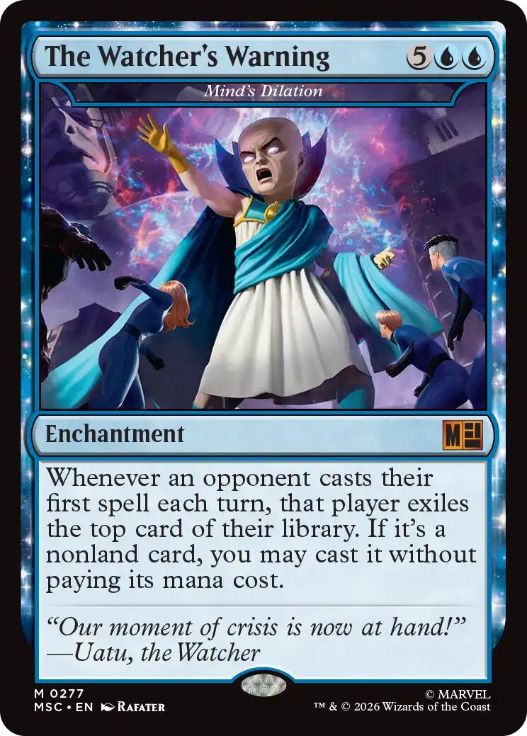 The Watcher's Warning - Mind's Dilation (Surge Foil) [Marvel Super Heroes Commander] | Game Master's Emporium (The New GME)