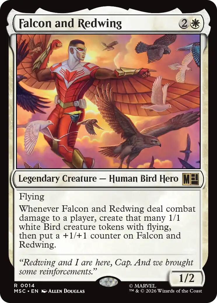 Falcon and Redwing (Surge Foil) [Marvel Super Heroes Commander] | Game Master's Emporium (The New GME)