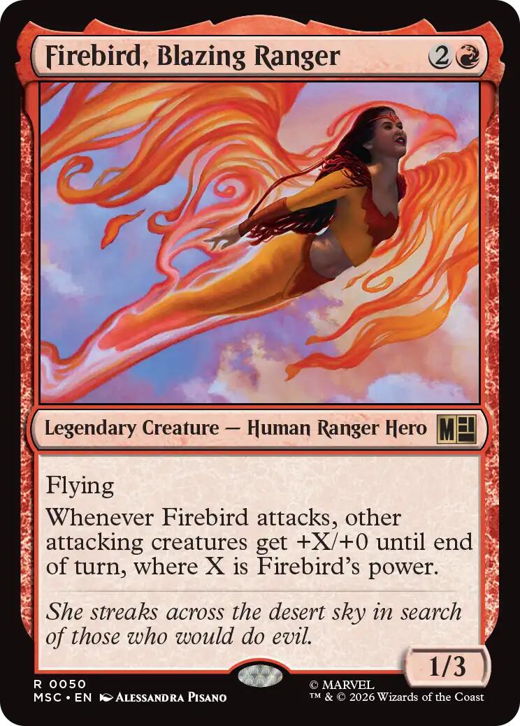 Firebird, Blazing Ranger (Surge Foil) [Marvel Super Heroes Commander] | Game Master's Emporium (The New GME)