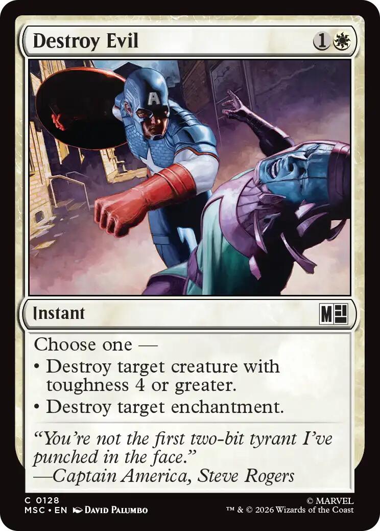 Destroy Evil (Surge Foil) [Marvel Super Heroes Commander] | Game Master's Emporium (The New GME)