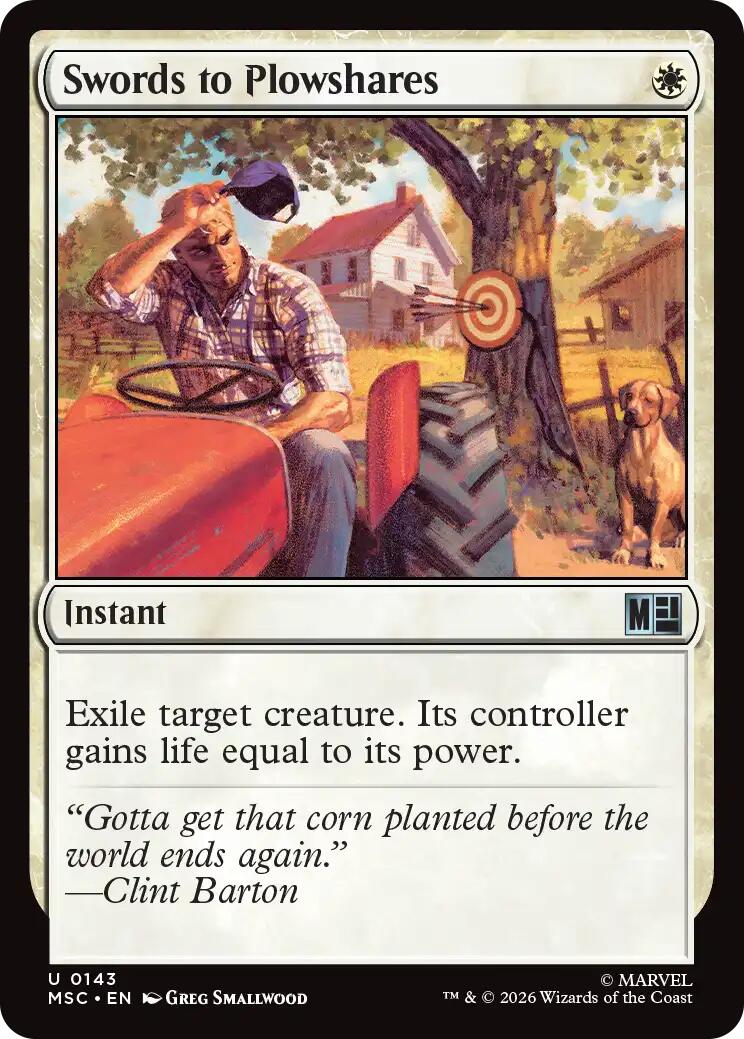 Swords to Plowshares (Surge Foil) [Marvel Super Heroes Commander] | Game Master's Emporium (The New GME)