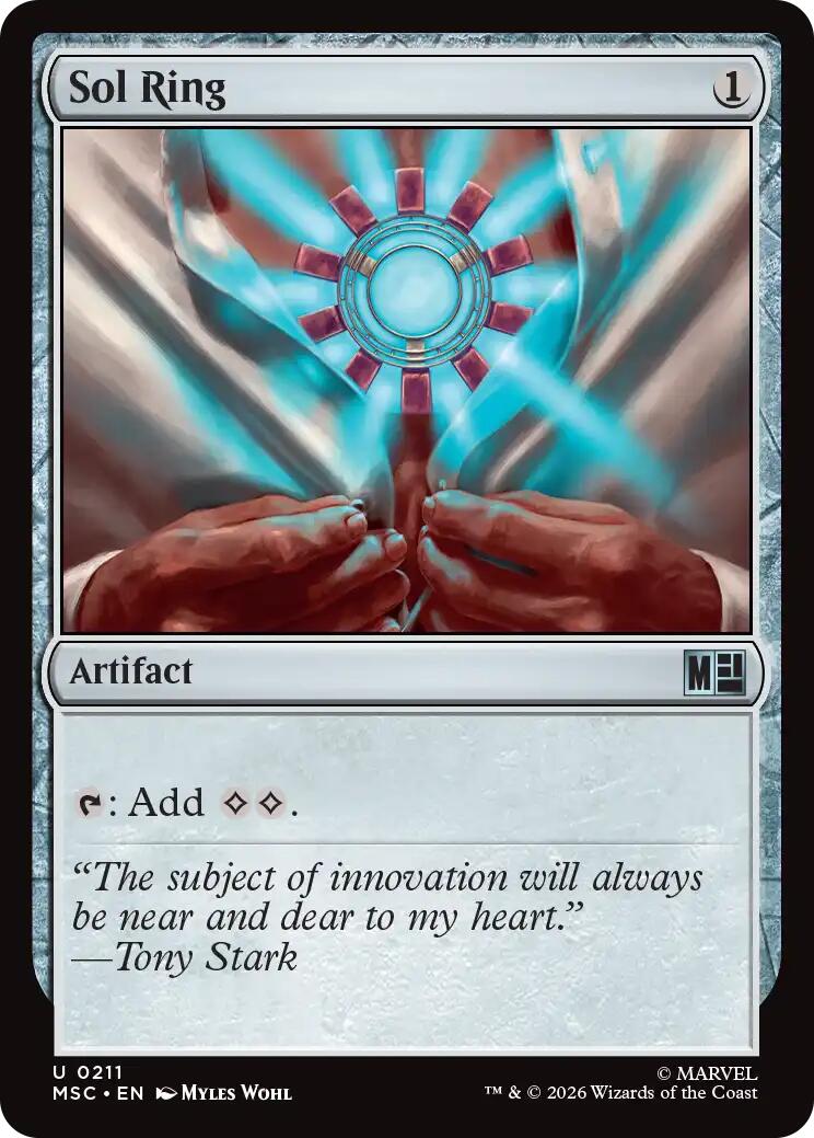 Sol Ring (0211) (Surge Foil) [Marvel Super Heroes Commander] | Game Master's Emporium (The New GME)