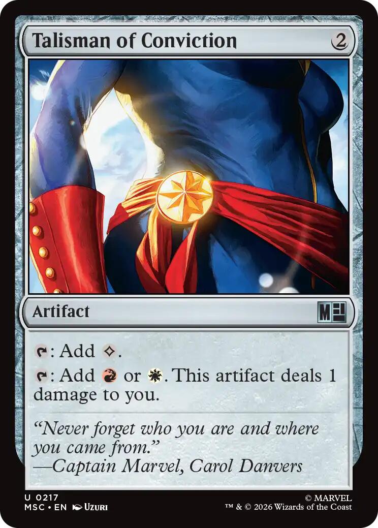 Talisman of Conviction (Surge Foil) [Marvel Super Heroes Commander] | Game Master's Emporium (The New GME)