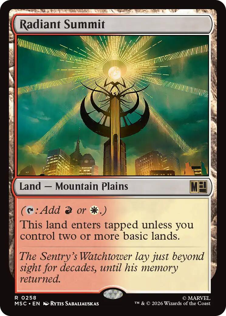 Radiant Summit (Surge Foil) [Marvel Super Heroes Commander] | Game Master's Emporium (The New GME)