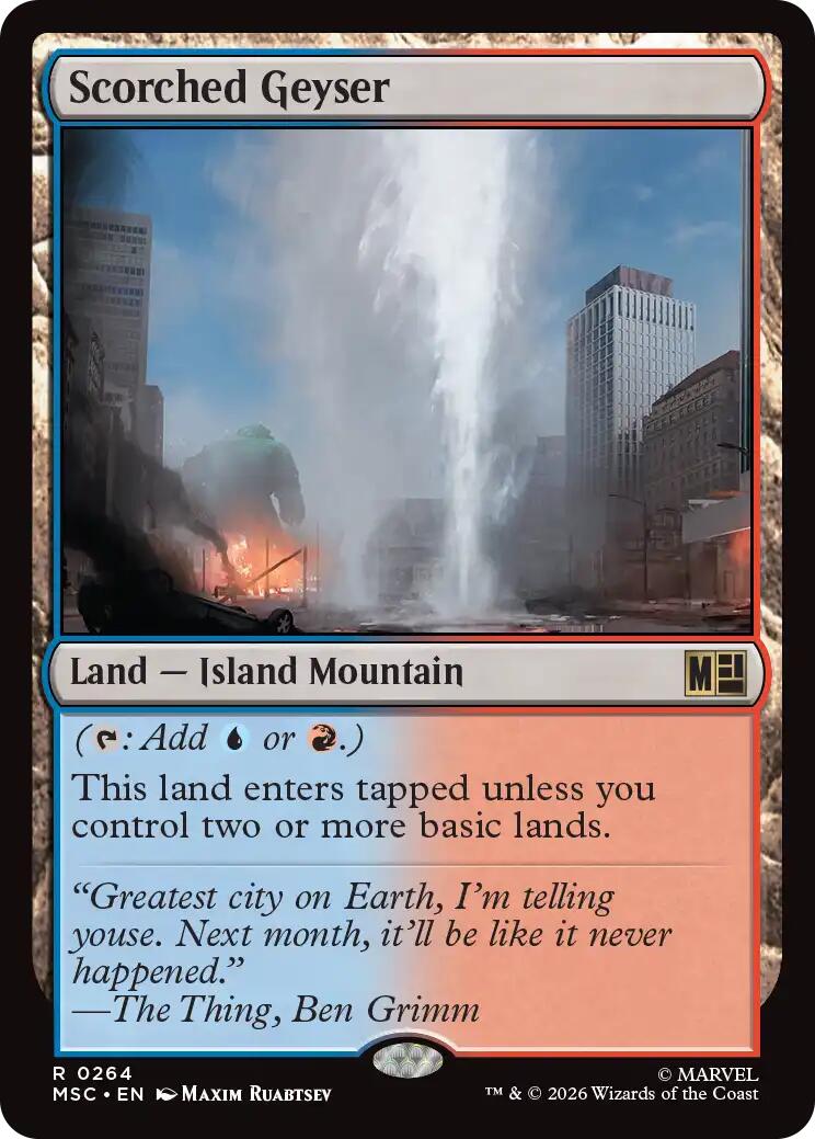 Scorched Geyser (Surge Foil) [Marvel Super Heroes Commander] | Game Master's Emporium (The New GME)