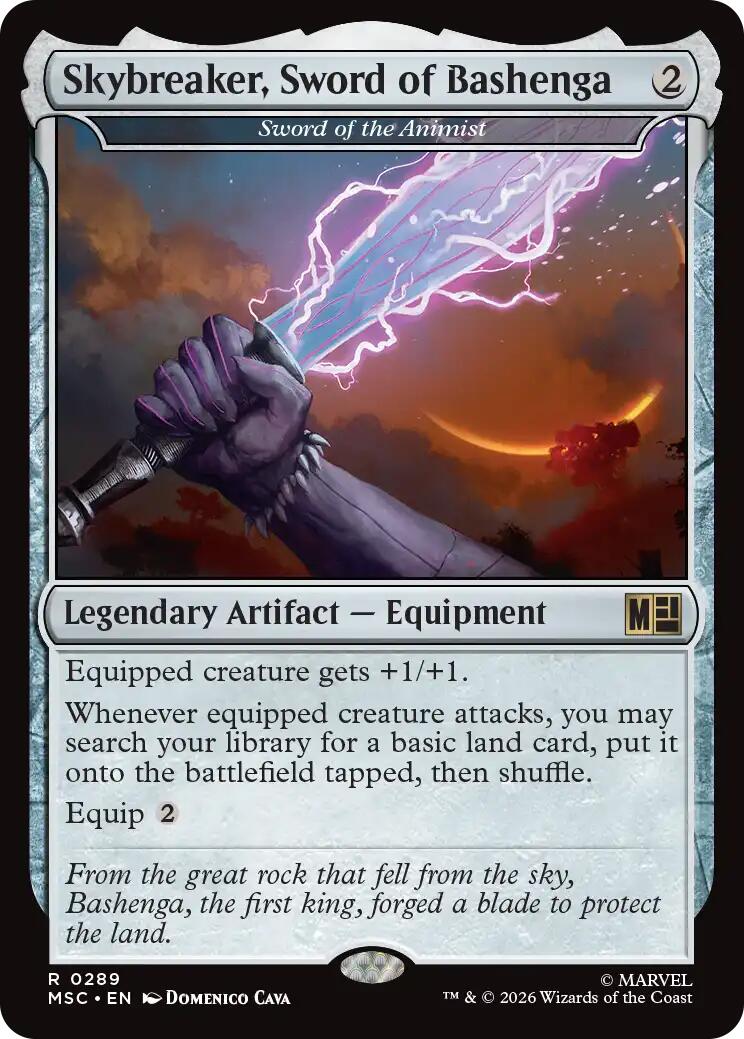 Skybreaker, Sword of Bashenga - Sword of the Animist (Surge Foil) [Marvel Super Heroes Commander] | Game Master's Emporium (The New GME)