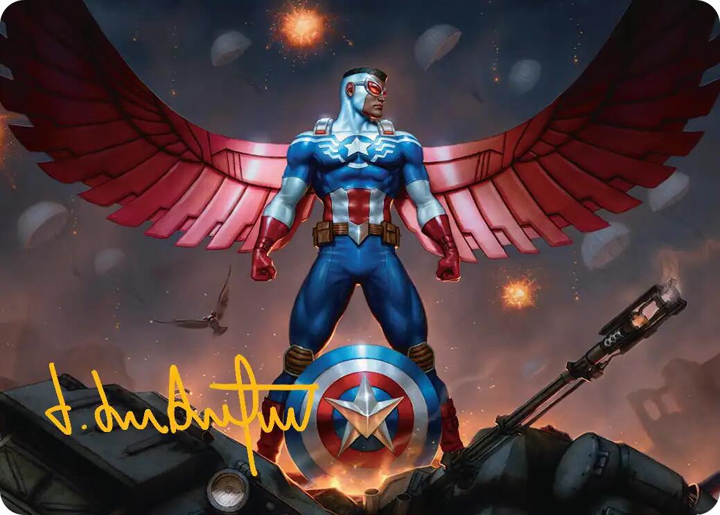 Captain America, Wings of Freedom Art Card (2/45) (Gold-Stamped Signature) [Marvel Super Heroes Art Series] | Game Master's Emporium (The New GME)