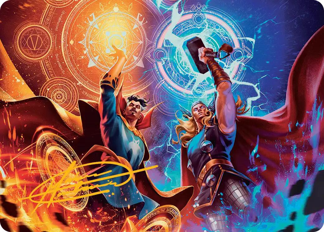 We Say Thee Nay! Art Card (Gold-Stamped Signature) [Marvel Super Heroes Art Series] | Game Master's Emporium (The New GME)