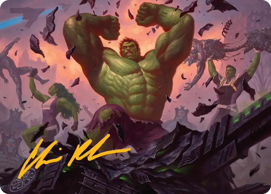 HULK SMASH! Art Card (Gold-Stamped Signature) [Marvel Super Heroes Art Series] | Game Master's Emporium (The New GME)