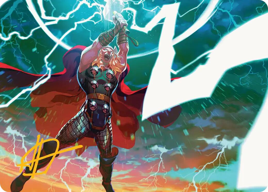 Lightning Strike Art Card (Gold-Stamped Signature) [Marvel Super Heroes Art Series] | Game Master's Emporium (The New GME)