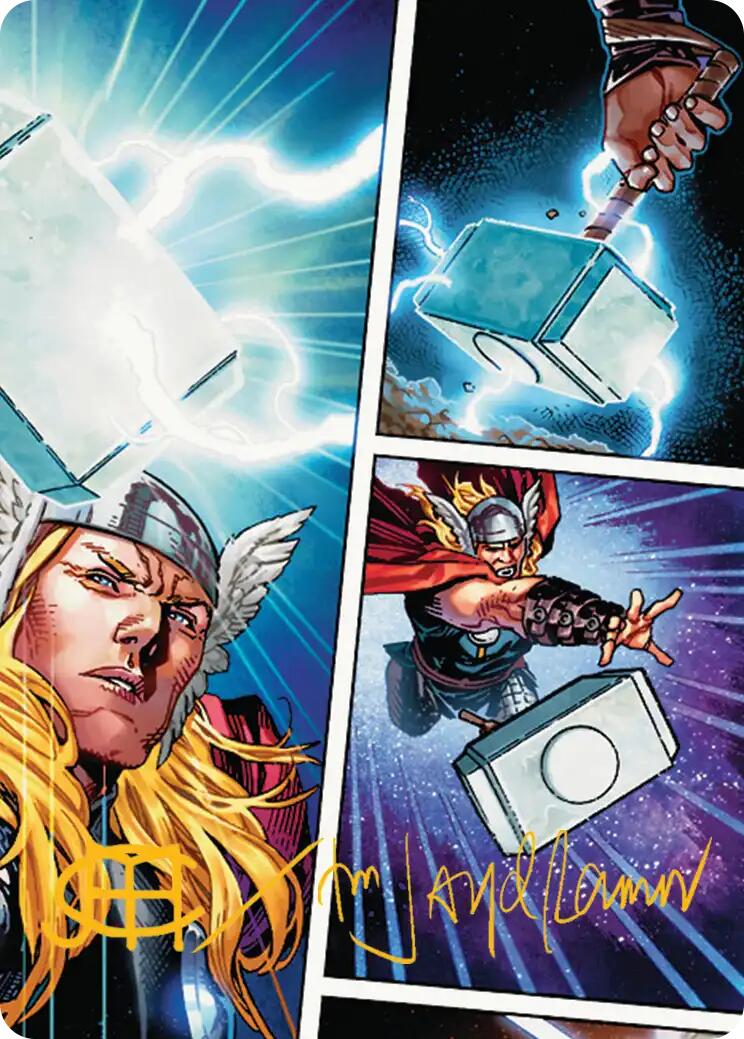 Mjolnir, Hammer of Thor Art Card (Gold-Stamped Signature) [Marvel Super Heroes Art Series] | Game Master's Emporium (The New GME)