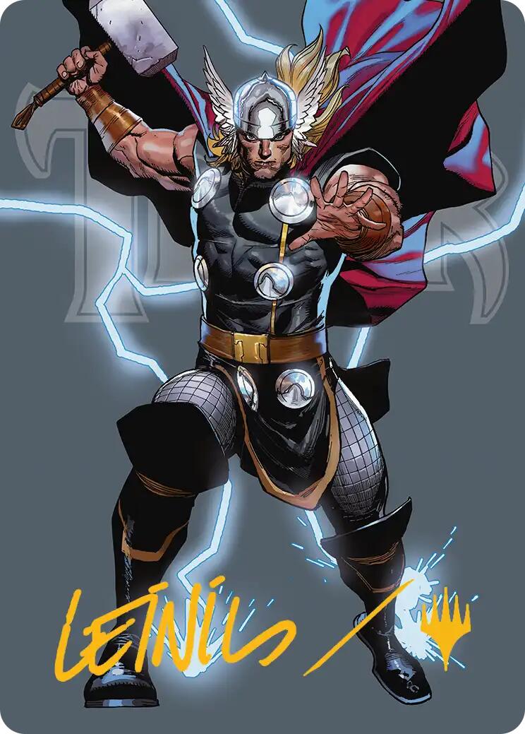 Thor, God of Thunder Art Card (Gold-Stamped Signature) [Marvel Super Heroes Art Series] | Game Master's Emporium (The New GME)