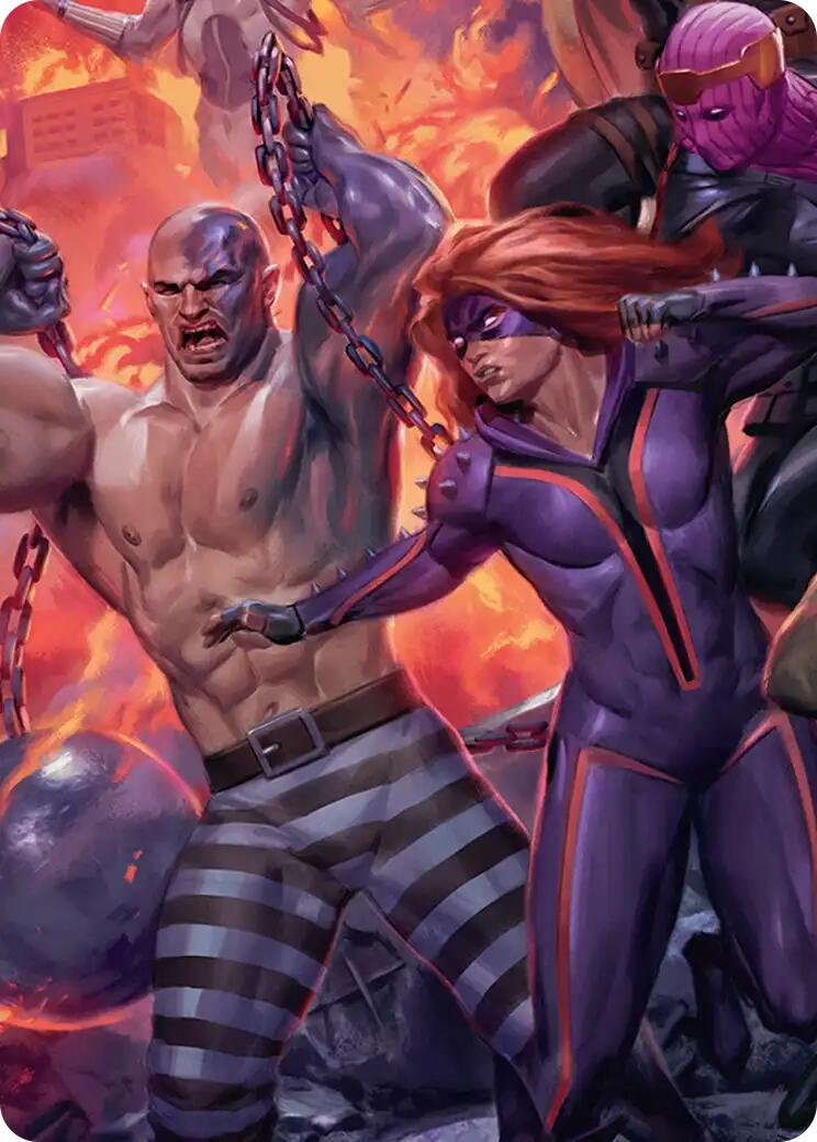 Absorbing Man and Titania Art Card [Marvel Super Heroes Art Series] | Game Master's Emporium (The New GME)