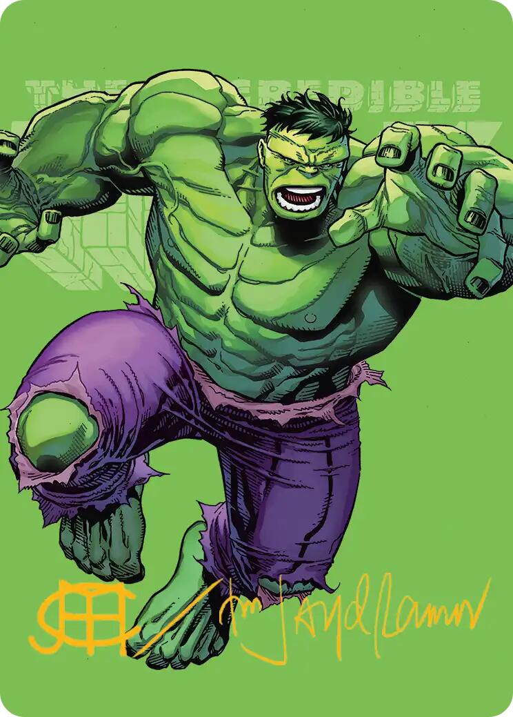 The Incredible Hulk Art Card (Gold-Stamped Signature) [Marvel Super Heroes Art Series] | Game Master's Emporium (The New GME)