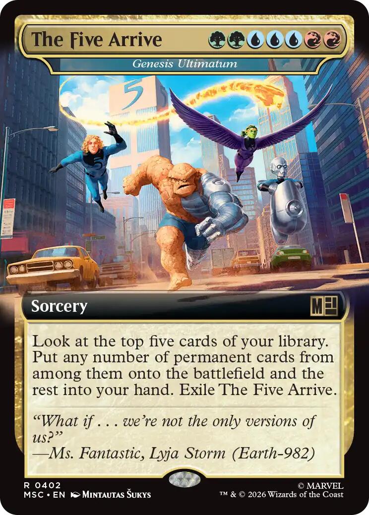 The Five Arrive - Genesis Ultimatum (Extended Art) [Marvel Super Heroes Commander] | Game Master's Emporium (The New GME)