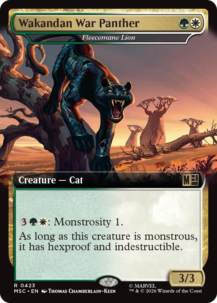 Wakandan War Panther - Fleecemane Lion (Extended Art) [Marvel Super Heroes Commander] | Game Master's Emporium (The New GME)