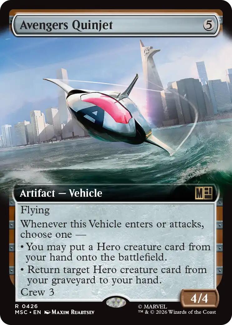 Avengers Quinjet (Extended Art) [Marvel Super Heroes Commander] | Game Master's Emporium (The New GME)