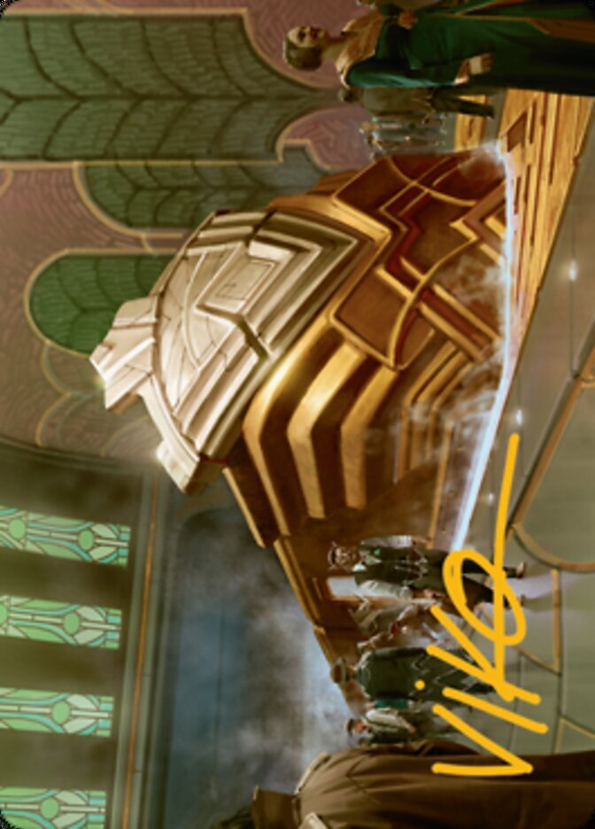 Capenna Express Art Card (Gold-Stamped Signature) [Streets of New Capenna Art Series] | Game Master's Emporium (The New GME)