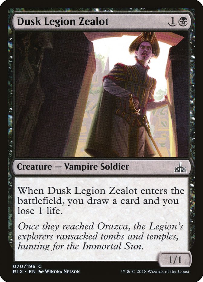 Dusk Legion Zealot [Rivals of Ixalan] | Game Master's Emporium (The New GME)