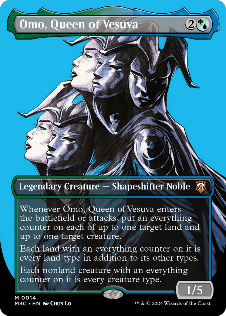 Omo, Queen of Vesuva (Borderless) [Modern Horizons 3 Commander] | Game Master's Emporium (The New GME)