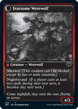 Fearful Villager // Fearsome Werewolf [Innistrad: Double Feature] | Game Master's Emporium (The New GME)
