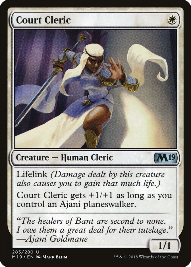 Court Cleric [Core Set 2019] | Game Master's Emporium (The New GME)