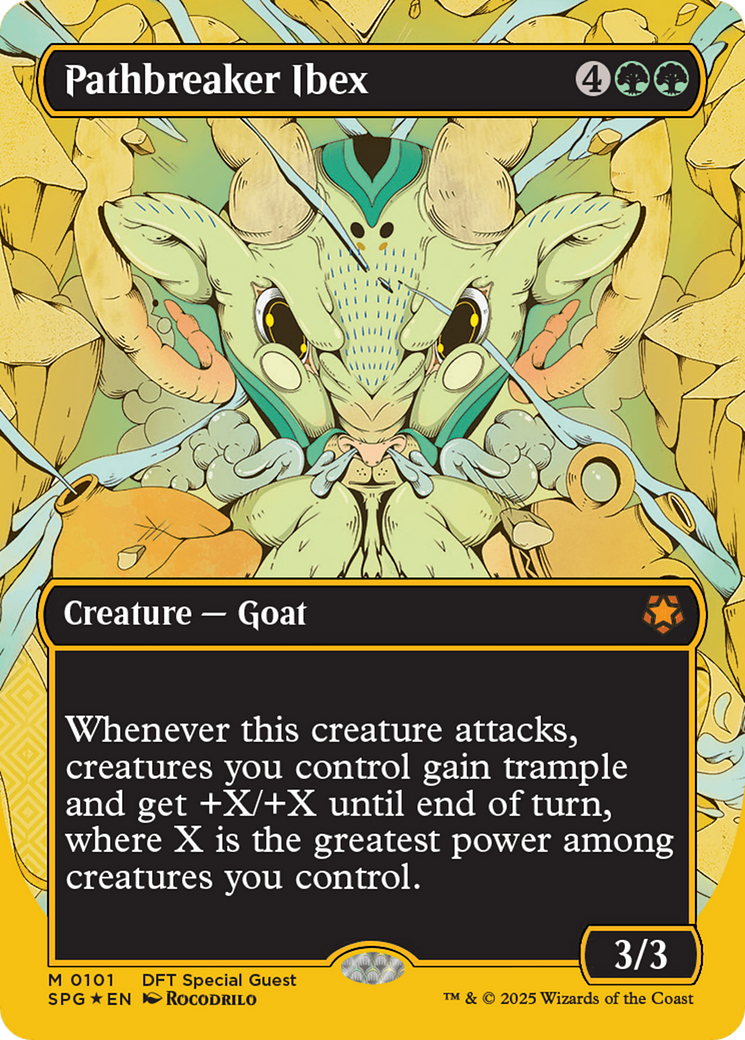 Pathbreaker Ibex (Borderless) (First-Place Foil) [Aetherdrift Special Guests] | Game Master's Emporium (The New GME)