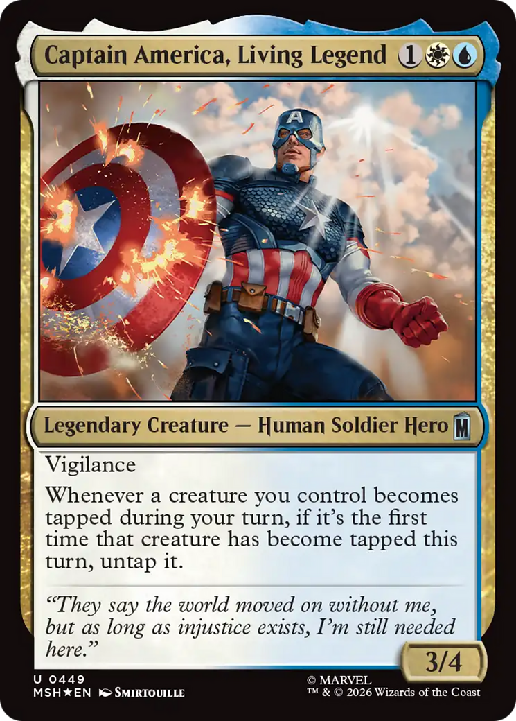 Captain America, Living Legend (Surge Foil) [Marvel Super Heroes] | Game Master's Emporium (The New GME)