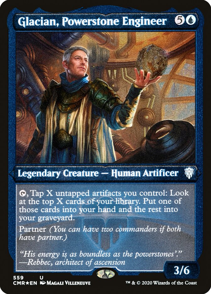 Glacian, Powerstone Engineer (Etched) [Commander Legends] | Game Master's Emporium (The New GME)