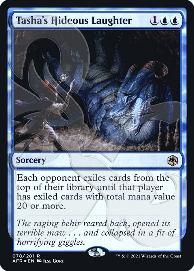 Tasha's Hideous Laughter (Ampersand Promo) [Dungeons & Dragons: Adventures in the Forgotten Realms Promos] | Game Master's Emporium (The New GME)