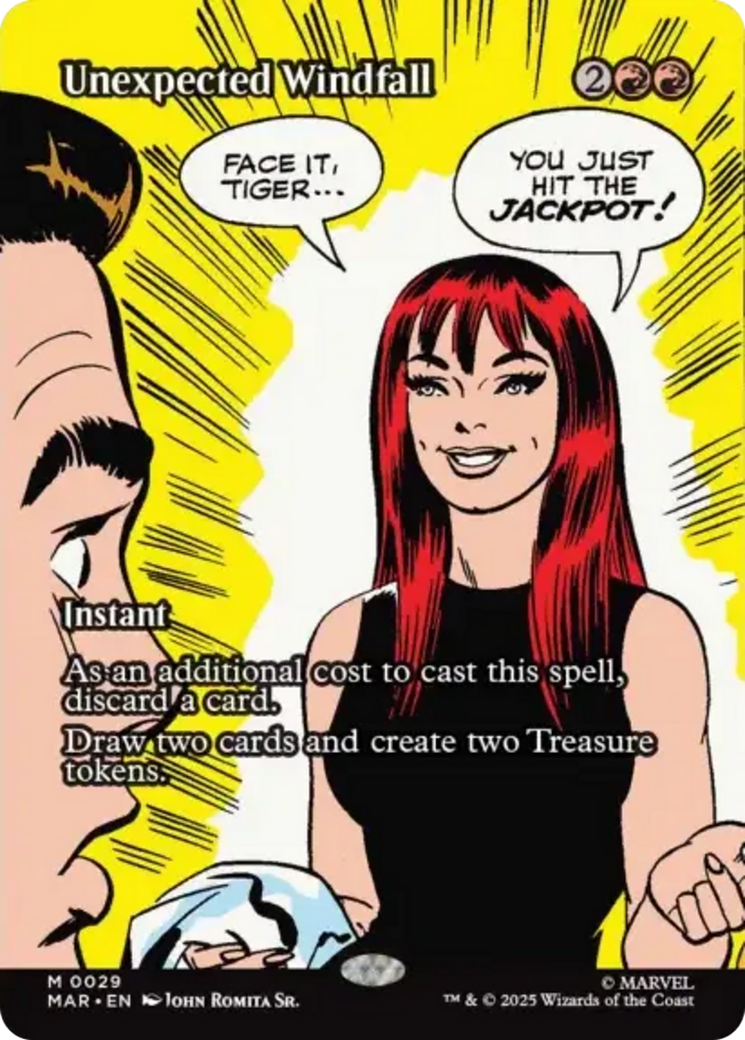Unexpected Windfall (Borderless) [Marvel's Spider-Man: Eternal-Legal] | Game Master's Emporium (The New GME)