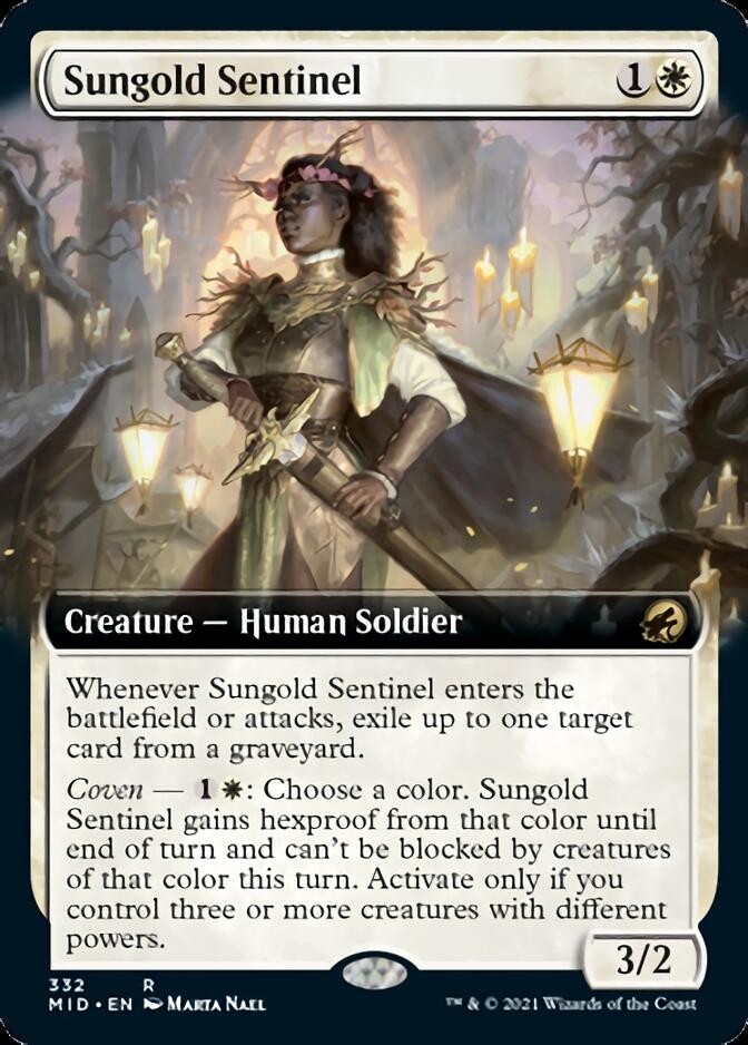Sungold Sentinel (Extended Art) [Innistrad: Midnight Hunt] | Game Master's Emporium (The New GME)
