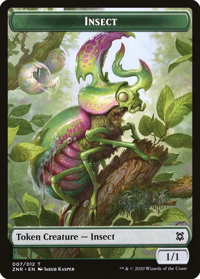 Drake // Insect Double-Sided Token [Zendikar Rising Tokens] | Game Master's Emporium (The New GME)