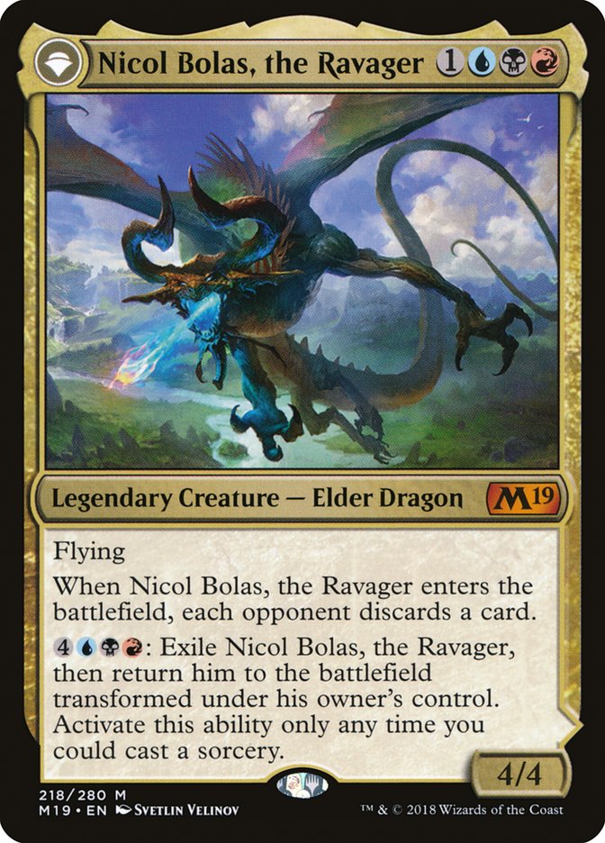 Nicol Bolas, the Ravager // Nicol Bolas, the Arisen [Core Set 2019] | Game Master's Emporium (The New GME)