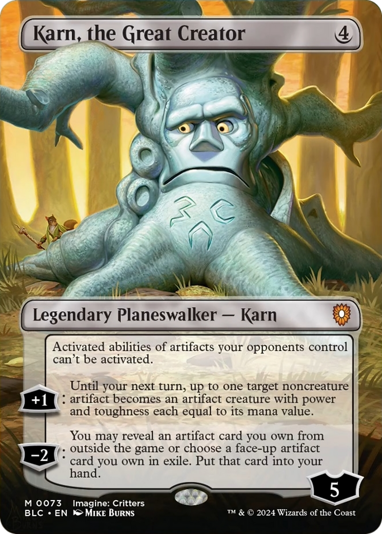 Karn, the Great Creator (Borderless) [Bloomburrow Commander] | Game Master's Emporium (The New GME)