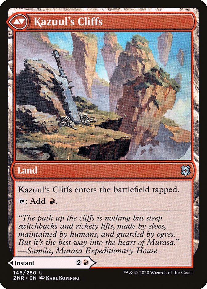 Kazuul's Fury // Kazuul's Cliffs [Zendikar Rising] | Game Master's Emporium (The New GME)