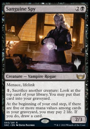Sanguine Spy (Promo Pack) [Streets of New Capenna Promos] | Game Master's Emporium (The New GME)