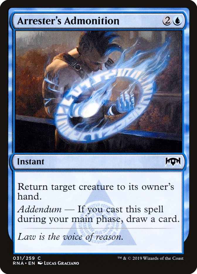 Arrester's Admonition [Ravnica Allegiance] | Game Master's Emporium (The New GME)