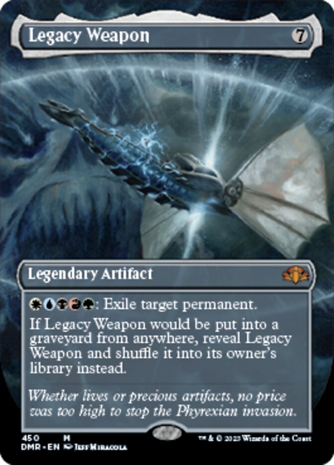 Legacy Weapon (Borderless Alternate Art) [Dominaria Remastered] | Game Master's Emporium (The New GME)
