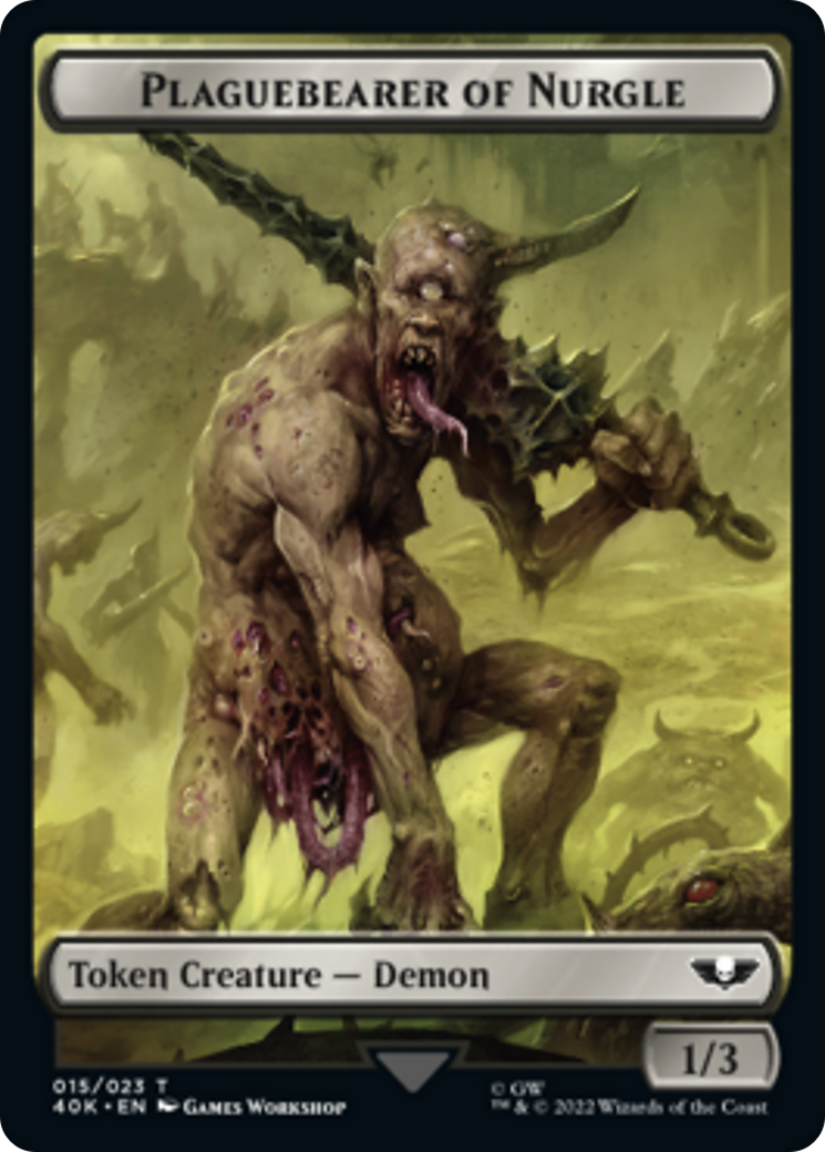 Astartes Warrior // Plaguebearer of Nurgle Double-Sided (Surge Foil) [Warhammer 40,000 Tokens] | Game Master's Emporium (The New GME)
