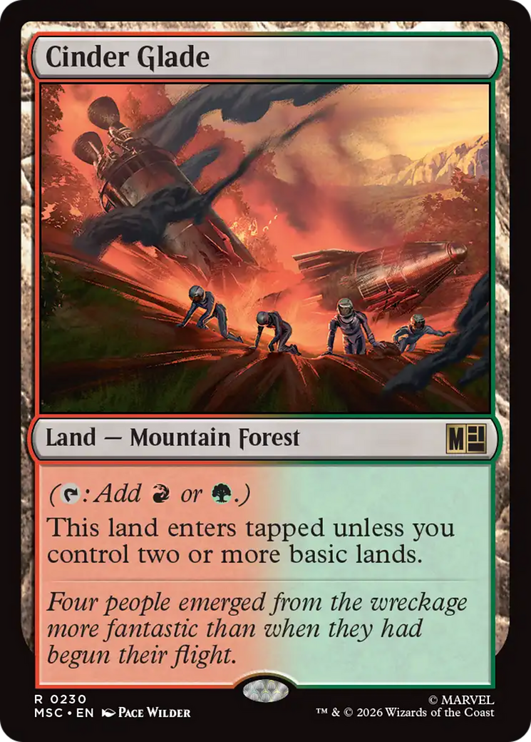Cinder Glade (Surge Foil) [Marvel Super Heroes Commander] | Game Master's Emporium (The New GME)
